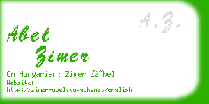 abel zimer business card